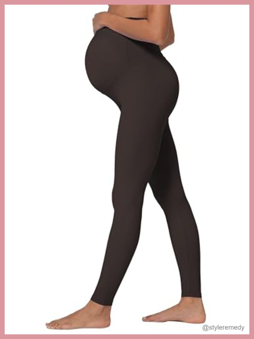 Buttery Soft Maternity Leggings Over The Belly Nylon Lycra Yoga Pants Workout